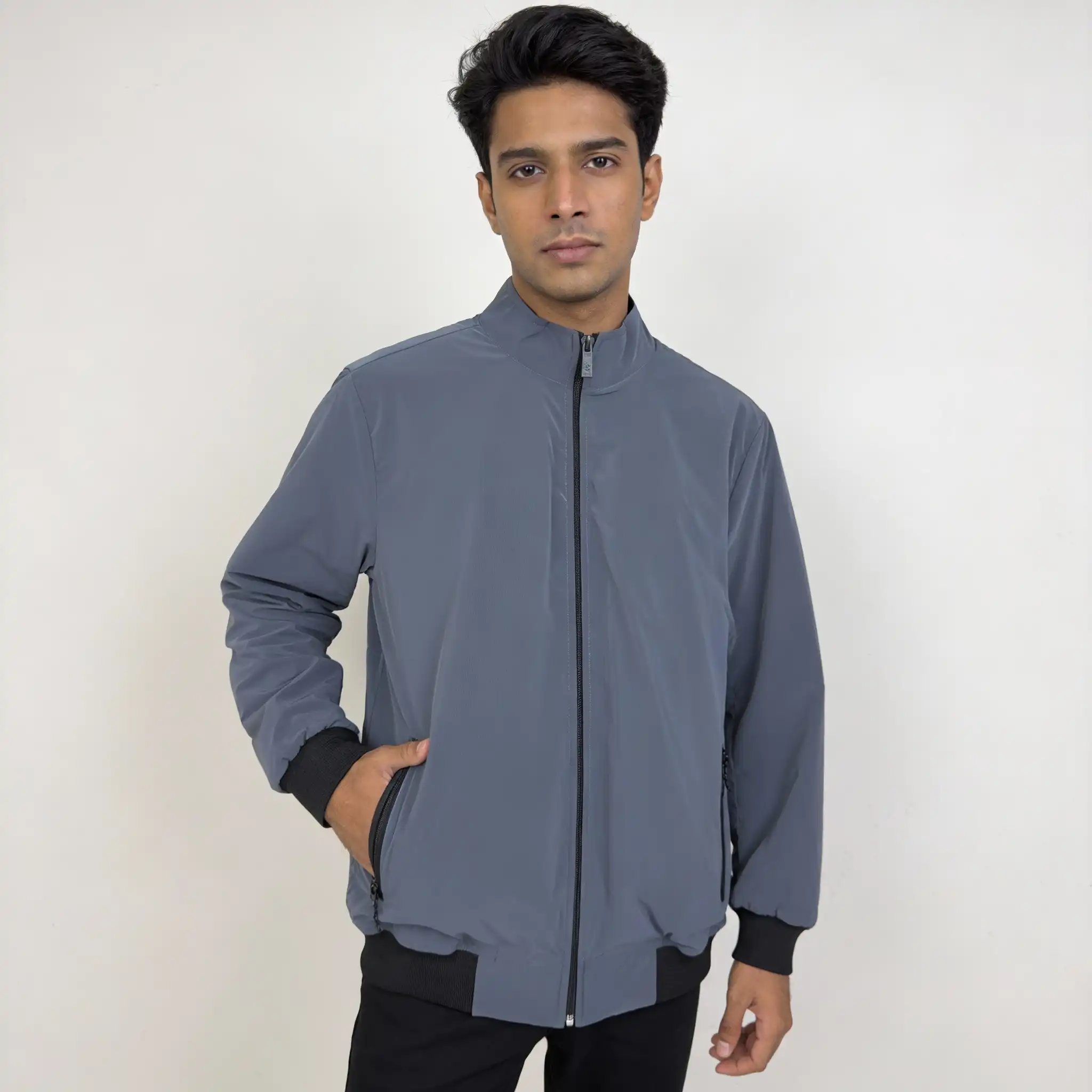 Men’s Kuasha Fabric Premium Winter Jacket – Deep Ash (KA01)